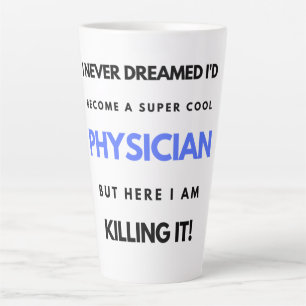 Caneca De Café Latte Nunca sonhei que me tornaria um médico super Legal