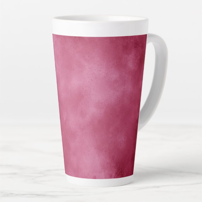 Caneca De Café Latte Nuvem de Tempestade de Blush Burgundy (Ângulo direito)
