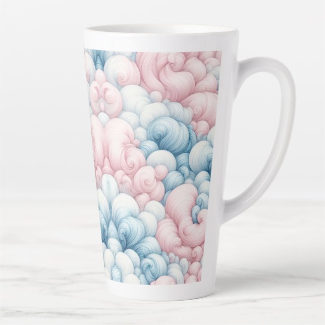 Caneca De Café Latte Nuvens de Algodão Doce (Direita)