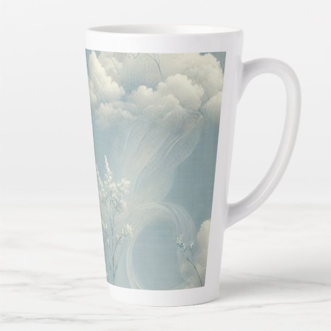Caneca De Café Latte Nuvens etéreas (Direita)