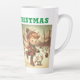 Caneca De Café Latte NYC Christmas Angel
