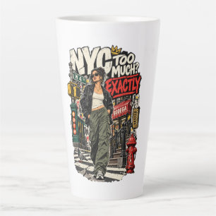 Caneca De Café Latte NYC Demais Exatamente Nova York