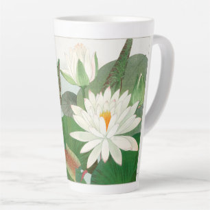 Caneca De Café Latte Nymphaea lotus, xilogravura japonesa, 1917