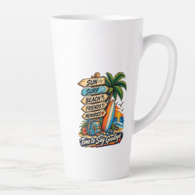 Caneca De Café Latte O Adeus de Verão (Direita)