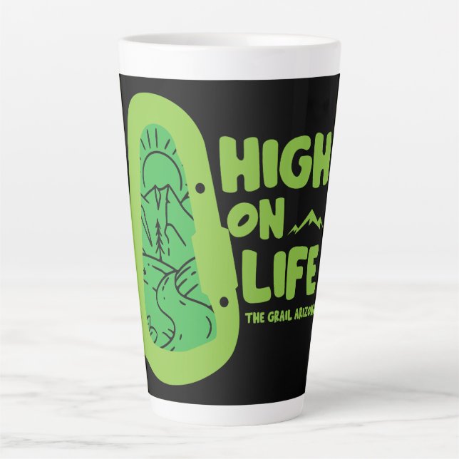 Caneca De Café Latte O alpinismo da Arizona de Graal EUA (Frente)