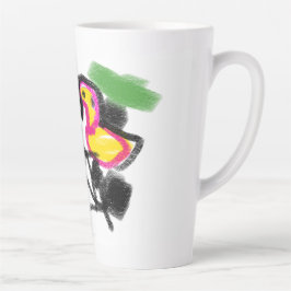 Caneca De Café Latte O amor de Flaming
