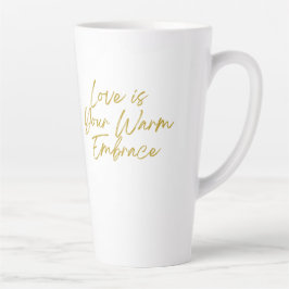 Caneca De Café Latte O amor é o seu embraço quente, o cãozinho alto