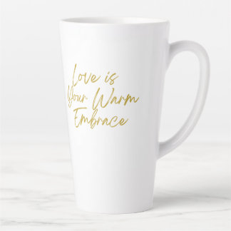 Caneca De Café Latte O amor é o seu embraço quente, o cãozinho alto
