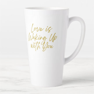 Caneca De Café Latte O amor está acordando com você, Tall Latte Mug