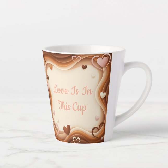 Caneca De Café Latte O Amor Está Neste Copo (Direita)