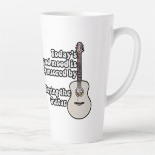 Caneca De Café Latte O bom humor de hoje é patrocinado pelo violão.