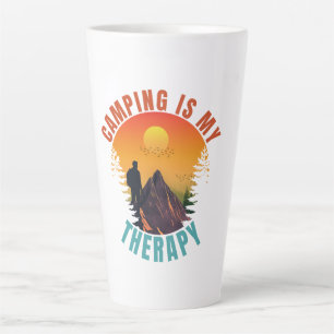 Caneca De Café Latte O camping é meu presente de férias ao ar livre ter