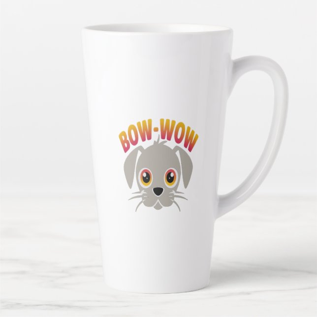 Caneca De Café Latte O cão leal (Direita)