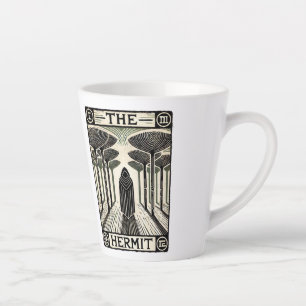 Caneca De Café Latte O Cartão Hermit Tarot