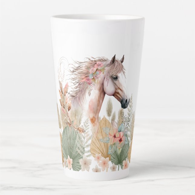 Caneca De Café Latte O Cavalo Murmurante  (Frente)