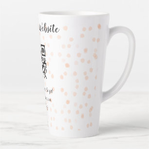 Caneca De Café Latte O código QR de verificação do site de casamento pa