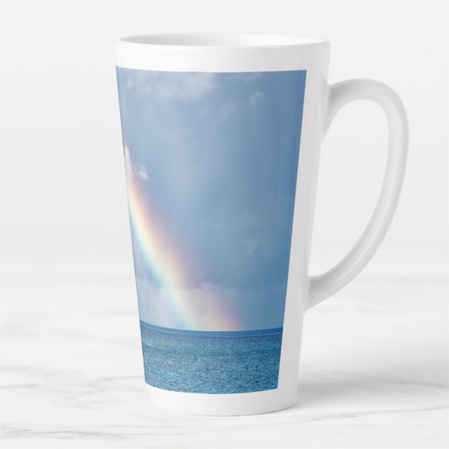 Caneca De Café Latte O Design Arco-Íris Latte Mug (Direita)