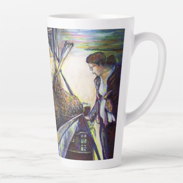 Caneca De Café Latte O destino da vida ferida (Direita)