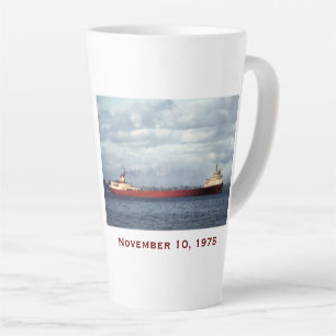 Caneca De Café Latte O Edmund Fitzgerald com Nomes da Tripulação