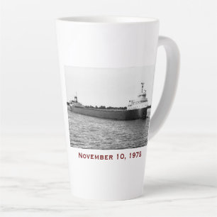 Caneca De Café Latte O Edmund Fitzgerald com Nomes da Tripulação