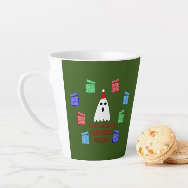 Caneca De Café Latte O Fantasma do Natal Apresenta Engraçado (In Situ)