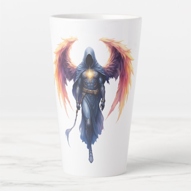 Caneca De Café Latte O Guardião Místico da Esperança (Frente)