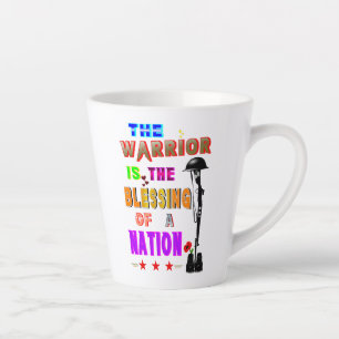 Caneca De Café Latte O Guerreiro É A Bênção De Uma Nação