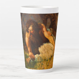 Caneca De Café Latte O Homem Selvagem da Ilha Tabor, por N. C. Wyeth