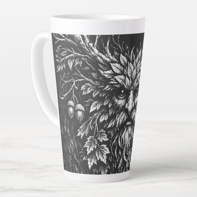 Caneca De Café Latte O Homem Verde por BurnsInHell (Ângulo esquerdo)