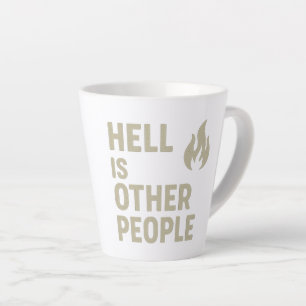 Caneca De Café Latte O Inferno É Outras Pessoas