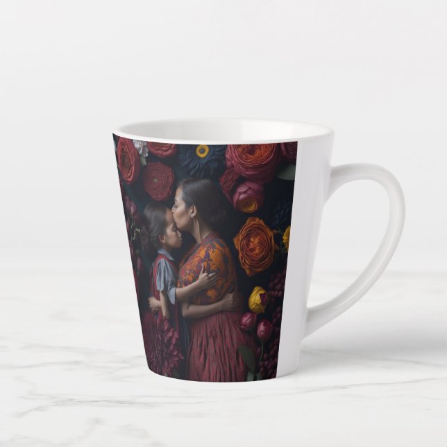 Caneca De Café Latte O legado de uma mãe - como a mãe como filha (Direita)
