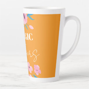 Caneca De Café Latte O Magia das Flores