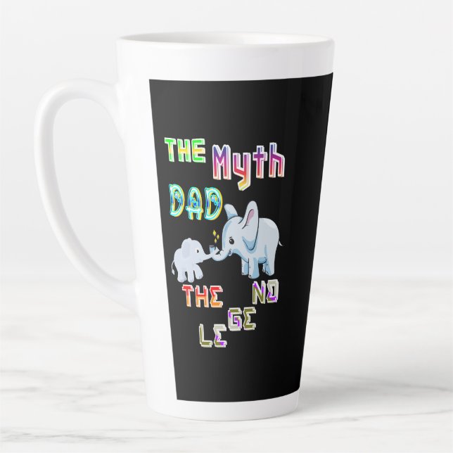Caneca De Café Latte O Mito Pai A Lenda (Esquerda)