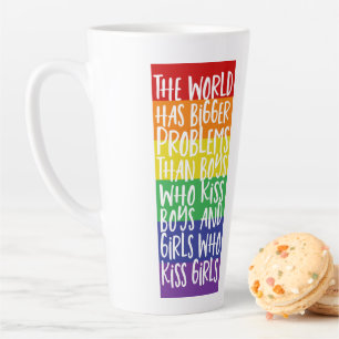 Caneca De Café Latte O Mundo do Arco-Íris orgulho gay tem maiores probl