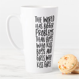 Caneca De Café Latte O Mundo do Arco-Íris orgulho gay tem maiores probl