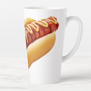 Caneca De Café Latte O orgulho gay artístico do Hotdog do SlipperyJoe 