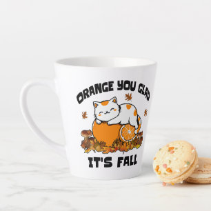 Caneca De Café Latte O Outono Deixa Laranja Você Alegra Que É Engraçado