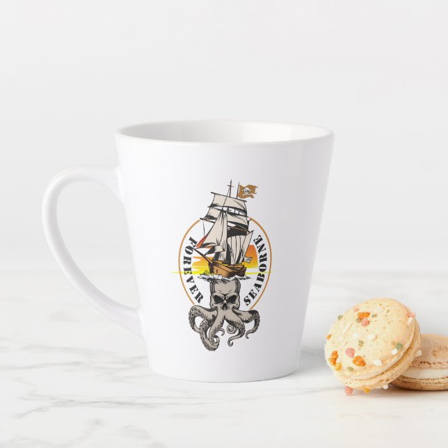 Caneca De Café Latte O Pirato de Seaborne | Lata (In Situ)