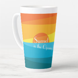Caneca De Café Latte O pôr do sol é a música de abertura da noite