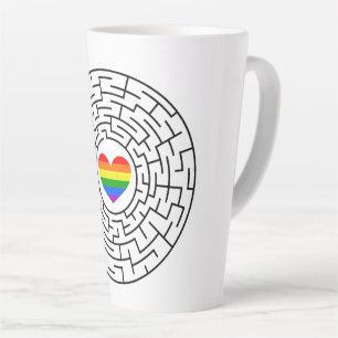 Caneca De Café Latte O prêmio de SlipperyJoe, labyri quebra-cabeça laby