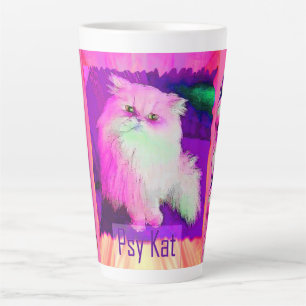 Caneca De Café Latte O PSY Kat / A taça de papel do Gato Psicológico (p