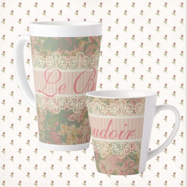 Caneca De Café Latte O Romântico Bedroom Le Boudoir Romantique (These romantic latte mugs are  tres chic!)