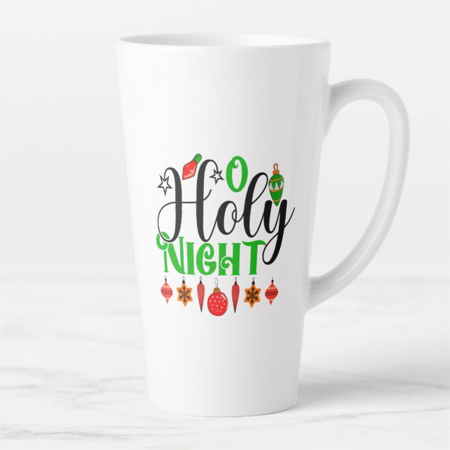 Caneca De Café Latte O Santa Noite (Direita)