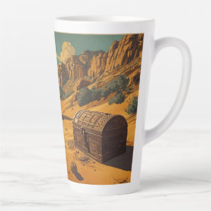 Caneca De Café Latte O tesouro perdido no deserto