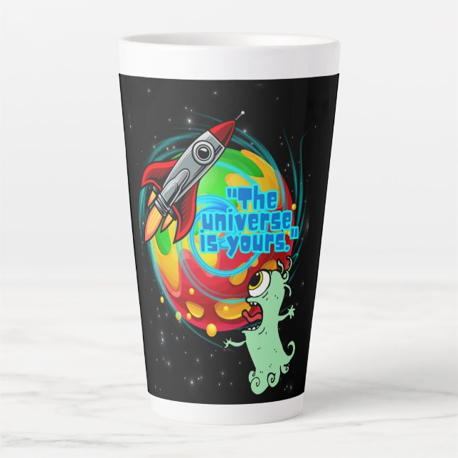 CANECA DE CAFÉ LATTE O UNIVERSO É SEU (Frente)