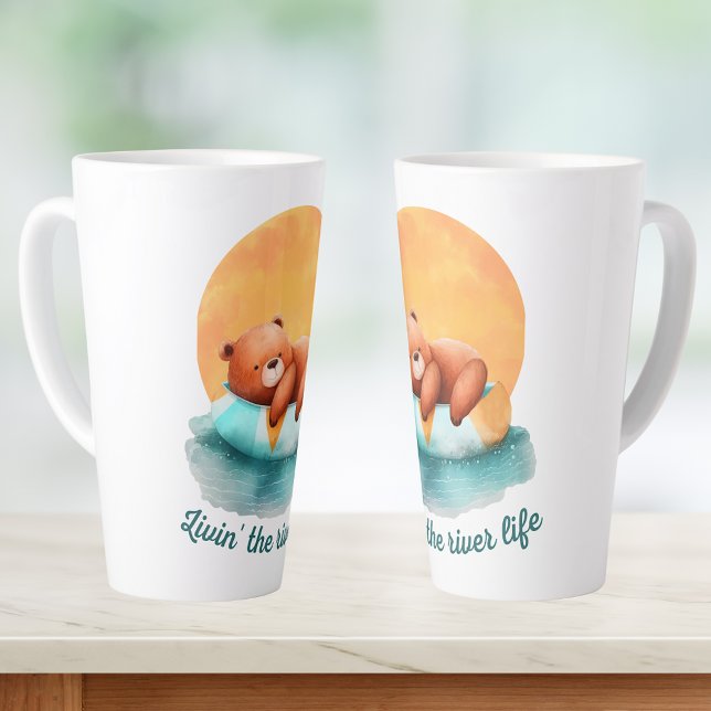 Caneca De Café Latte O Urso do Rio | Caneca-De-Latte-Coca (Check out the entire River Life Summer Vibes Collection!)