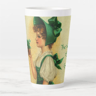 Caneca De Café Latte "O Uso do Verde" cartão antigo, 1907