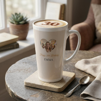 Caneca De Café Latte objetos para beber aniversário foto personalizada,