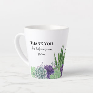 Caneca De Café Latte Obrigado por me ajudar a cultivar água.