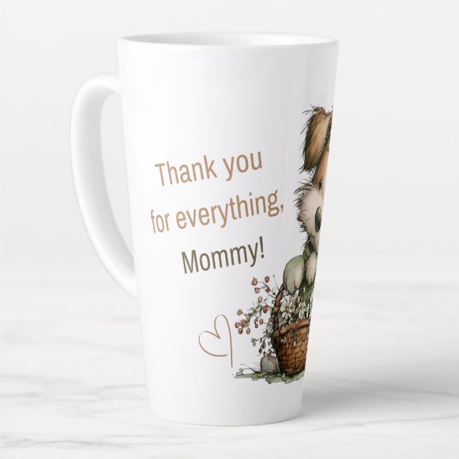 Caneca De Café Latte Obrigado por tudo, Mamãe! (Ângulo esquerdo)